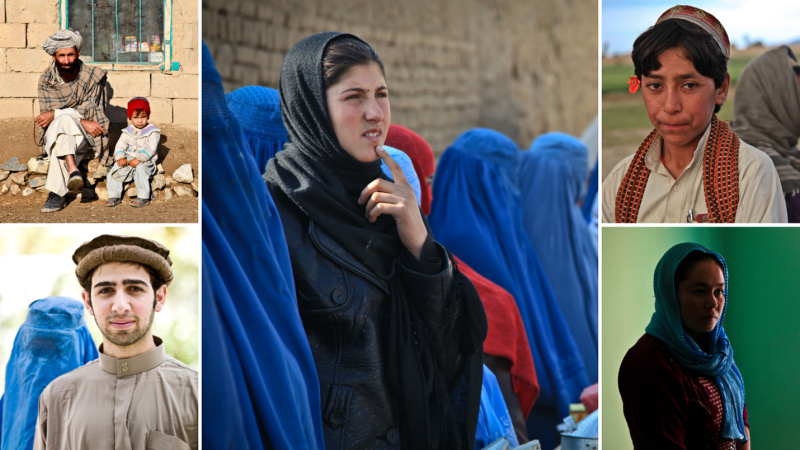 Collage of various people from Afghanistan.