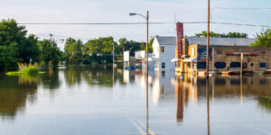 Flooded street